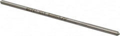 Made in USA - 0.1235" High Speed Steel 4 Flute Chucking Reamer - Straight Flute, 0.112" Straight Shank, 7/8" Flute Length, 3-1/2" OAL - Americas Industrial Supply