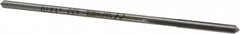 Made in USA - 0.127" High Speed Steel 4 Flute Chucking Reamer - Straight Flute, 0.119" Straight Shank, 7/8" Flute Length, 3-1/2" OAL - Americas Industrial Supply