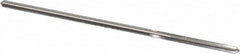 Made in USA - 0.1295" High Speed Steel 4 Flute Chucking Reamer - Straight Flute, 0.119" Straight Shank, 7/8" Flute Length, 3-1/2" OAL - Americas Industrial Supply