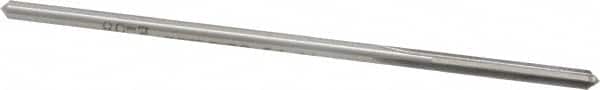 Made in USA - 0.1375" High Speed Steel 4 Flute Chucking Reamer - Straight Flute, 0.1275" Straight Shank, 1" Flute Length, 4" OAL - Americas Industrial Supply