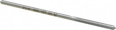 Made in USA - 0.138" High Speed Steel 4 Flute Chucking Reamer - Straight Flute, 0.135" Straight Shank, 1" Flute Length, 4" OAL - Americas Industrial Supply