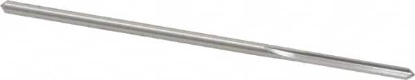 Made in USA - 0.143" High Speed Steel 4 Flute Chucking Reamer - Straight Flute, 0.135" Straight Shank, 1" Flute Length, 4" OAL - Americas Industrial Supply