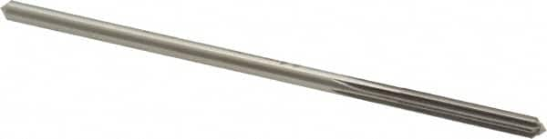 Made in USA - 5/32" High Speed Steel 4 Flute Chucking Reamer - Straight Flute, 0.151" Straight Shank, 1" Flute Length, 4" OAL - Americas Industrial Supply