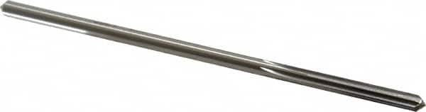 Made in USA - 0.17" High Speed Steel 6 Flute Chucking Reamer - Straight Flute, 0.1595" Straight Shank, 1-1/8" Flute Length, 4-1/2" OAL - Americas Industrial Supply