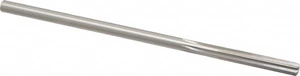 Made in USA - 7/32" High Speed Steel 6 Flute Chucking Reamer - Straight Flute, 0.2075" Straight Shank, 1-1/4" Flute Length, 5" OAL - Americas Industrial Supply