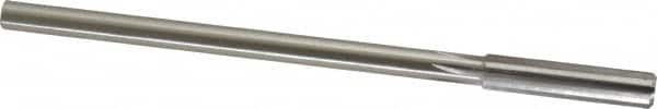 Made in USA - 0.34" High Speed Steel 6 Flute Chucking Reamer - Straight Flute, 0.2792" Straight Shank, 1-1/2" Flute Length, 6" OAL - Americas Industrial Supply