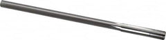 Made in USA - 0.365" High Speed Steel 6 Flute Chucking Reamer - Straight Flute, 0.3105" Straight Shank, 1-3/4" Flute Length, 7" OAL - Americas Industrial Supply