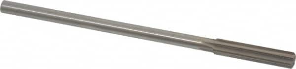 Made in USA - 3/8" High Speed Steel 6 Flute Chucking Reamer - Straight Flute, 0.3105" Straight Shank, 1-3/4" Flute Length, 7" OAL - Americas Industrial Supply