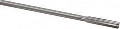 Made in USA - 0.384" High Speed Steel 6 Flute Chucking Reamer - Straight Flute, 0.3105" Straight Shank, 1-3/4" Flute Length, 7" OAL - Americas Industrial Supply