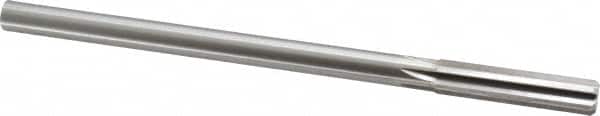 Made in USA - 0.41" High Speed Steel 6 Flute Chucking Reamer - Straight Flute, 0.3105" Straight Shank, 1-3/4" Flute Length, 7" OAL - Americas Industrial Supply