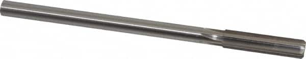 Made in USA - 0.436" High Speed Steel 6 Flute Chucking Reamer - Straight Flute, 0.373" Straight Shank, 1-3/4" Flute Length, 7" OAL - Americas Industrial Supply