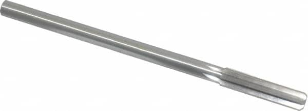 Made in USA - 0.439" High Speed Steel 6 Flute Chucking Reamer - Straight Flute, 0.373" Straight Shank, 1-3/4" Flute Length, 7" OAL - Americas Industrial Supply