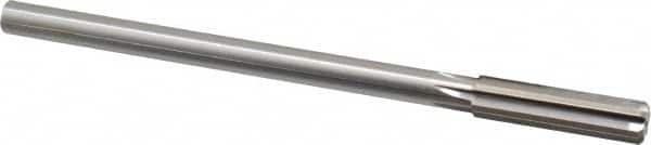 Made in USA - 0.452" High Speed Steel 6 Flute Chucking Reamer - Straight Flute, 0.373" Straight Shank, 1-3/4" Flute Length, 7" OAL - Americas Industrial Supply