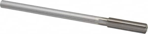 Made in USA - 0.465" High Speed Steel 6 Flute Chucking Reamer - Straight Flute, 0.373" Straight Shank, 1-3/4" Flute Length, 7" OAL - Americas Industrial Supply