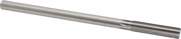 Made in USA - 0.476" High Speed Steel 6 Flute Chucking Reamer - Straight Flute, 0.4355" Straight Shank, 2" Flute Length, 8" OAL - Americas Industrial Supply