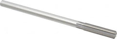 Made in USA - 0.486" High Speed Steel 6 Flute Chucking Reamer - Straight Flute, 0.4355" Straight Shank, 2" Flute Length, 8" OAL - Americas Industrial Supply