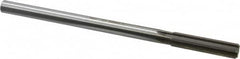 Made in USA - 0.489" High Speed Steel 6 Flute Chucking Reamer - Straight Flute, 0.4355" Straight Shank, 2" Flute Length, 8" OAL - Americas Industrial Supply