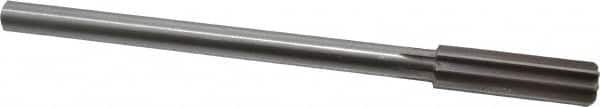 Made in USA - 0.595" High Speed Steel Chucking Reamer - Straight Flute, Straight Shank - Americas Industrial Supply