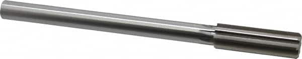 Made in USA - 0.811" High Speed Steel 8 Flute Chucking Reamer - Straight Flute, 5/8" Straight Shank, 2-1/2" Flute Length, 9-1/2" OAL - Americas Industrial Supply
