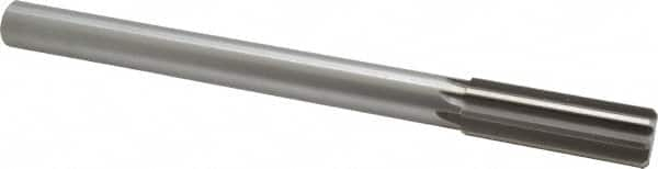 Made in USA - 0.874" High Speed Steel 8 Flute Chucking Reamer - Straight Flute, 3/4" Straight Shank, 2-5/8" Flute Length, 10" OAL - Americas Industrial Supply