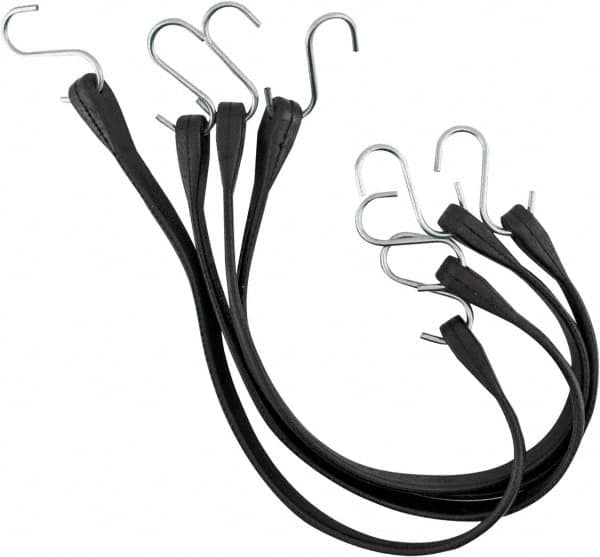 Erickson Manufacturing - Tarp Strap with S Hook - 10, 15, 21, 31" OAL, Black - Americas Industrial Supply