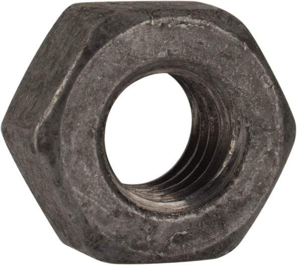 Value Collection - 5/16-18 UNC Steel Right Hand Heavy Hex Nut - 9/16" Across Flats, 19/64" High, Hot Dipped Galvanized Finish - Americas Industrial Supply