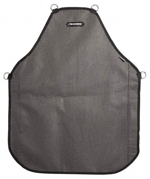 HexArmor - 24 x 30" Cut Resistant Bib Apron - SuperFabric, 23 oz Material, Gray, 0 Pockets, Hook & Loop Closure - Americas Industrial Supply