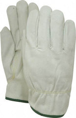 MCR Safety - Size M (8) Synthetic Leather Cold Protection Work Gloves - For Work & Driver, Uncoated, Slip-On Cuff, Full Fingered, Beige/Yellow/Green/Red, Paired - Americas Industrial Supply