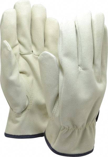 MCR Safety - Size XL (10) Synthetic Leather Cold Protection Work Gloves - For Work & Driver, Uncoated, Slip-On Cuff, Full Fingered, Beige/Red/Yellow/Blue, Paired - Americas Industrial Supply