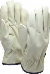 MCR Safety - Size XL (10) Synthetic Leather Cold Protection Work Gloves - For Work & Driver, Uncoated, Slip-On Cuff, Full Fingered, Beige/Red/Yellow/Blue, Paired - Americas Industrial Supply
