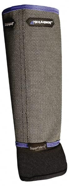 HexArmor - Size L, Gray/Black SuperFabric Cut & Puncture Resistant Sleeve - 9" Long Sleeve, Cut Resistance Level 5, Made with Thumb Hole - Americas Industrial Supply