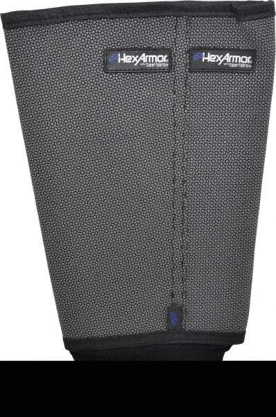 HexArmor - Size XL, Gray/Black SuperFabric Cut & Puncture Resistant Sleeve - 9" Long Sleeve, Cut Resistance Level 5, Made with Thumb Hole - Americas Industrial Supply