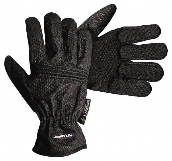 HexArmor - Size L (9), ANSI Cut Lvl A9, Puncture Lvl 3, Abrasion Lvl 5, Silicone Rubber Coated Cut & Puncture Resistant Gloves - 11" Long, Fully Coated Coated, SuperFabric Lining, Black, Paired - Americas Industrial Supply