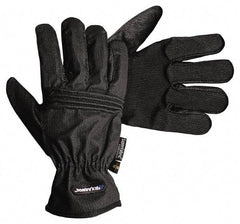 HexArmor - Size S (7), ANSI Cut Lvl A9, Puncture Lvl 3, Abrasion Lvl 5, Silicone Rubber Coated Cut & Puncture Resistant Gloves - 10.25" Long, Fully Coated Coated, SuperFabric Lining, Black, Paired - Americas Industrial Supply