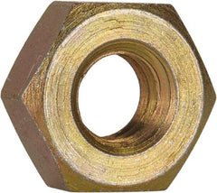 Made in USA - 5/16-18 UN Steel Right Hand Machine Screw Hex Nut - 9/16" Across Flats, 0.225" High, Cadmium-Plated Finish - Americas Industrial Supply