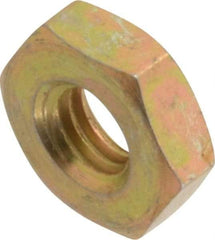 Made in USA - #10-32 UN Steel Right Hand Machine Screw Hex Nut - 11/32" Across Flats, 0.13" High, Cadmium-Plated Finish - Americas Industrial Supply