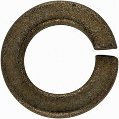 Made in USA - #8, 0.04" Thick Split Lock Washer - Spring Steel, Zinc Yellow Dichromate Finish, 0.167" Min ID, 0.174" Max ID, 0.293" Max OD - Americas Industrial Supply
