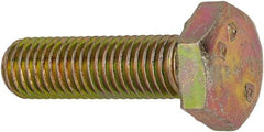 Made in North America - 1/4-28 UNF, 7/8" Length Under Head Hex Head Cap Screw - Grade 8 Alloy Steel, Zinc-Plated Finish, 7/16" Hex - Americas Industrial Supply