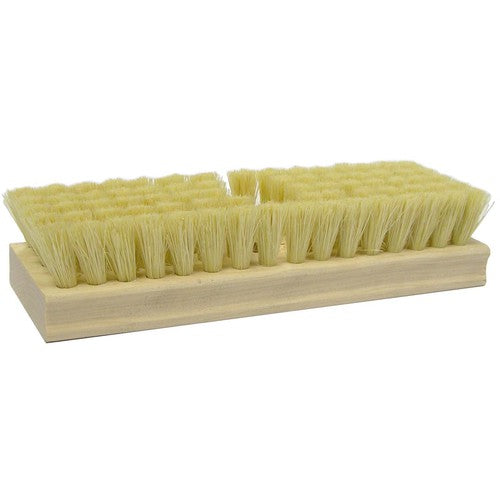 8″ Square End Scrub Brush, with Threaded Handle Hole, 1″ Trim, White Tampico Fill - Americas Industrial Supply