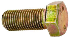 Made in North America - 3/8-24 UNF, 7/8" Length Under Head Hex Head Cap Screw - Grade 8 Alloy Steel, Zinc-Plated Finish, 9/16" Hex - Americas Industrial Supply
