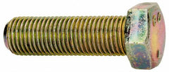 Made in North America - 3/8-24 UNF, 1-1/4" Length Under Head Hex Head Cap Screw - Grade 8 Alloy Steel, Zinc-Plated Finish, 9/16" Hex - Americas Industrial Supply