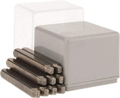 C.H. Hanson - 9 Piece, 3/32" Character Steel Stamp Set - Figures, Reverse - Americas Industrial Supply