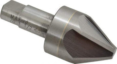 M.A. Ford - 1-1/2" Head Diam, 3/4" Shank Diam, 6 Flute 60° Solid Carbide Countersink - Bright Finish, 3-1/2" OAL, 0.43" Nose Diam, Single End, Straight Shank, Right Hand Cut - Americas Industrial Supply