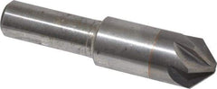 M.A. Ford - 1/2" Head Diam, 3/8" Shank Diam, 6 Flute 90° Solid Carbide Countersink - Bright Finish, 2-1/8" OAL, 0.15" Nose Diam, Single End, Straight Shank, Right Hand Cut - Americas Industrial Supply