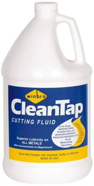 Winfield Brooks - CleanTap, 1 Gal Bottle Cutting & Tapping Fluid - Water Soluble, For Machining - Americas Industrial Supply