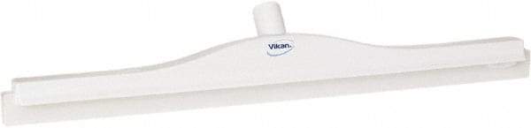 Vikan - 24" Rubber Blade Floor Squeegee - Double Edge, White, Plastic Holder - Americas Industrial Supply