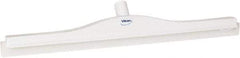 Vikan - 24" Rubber Blade Floor Squeegee - Double Edge, White, Plastic Holder - Americas Industrial Supply