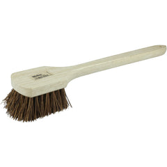 20″ Utility Scrub Brush, Palmyra Fill, Long Handle, Wood Block - Americas Industrial Supply