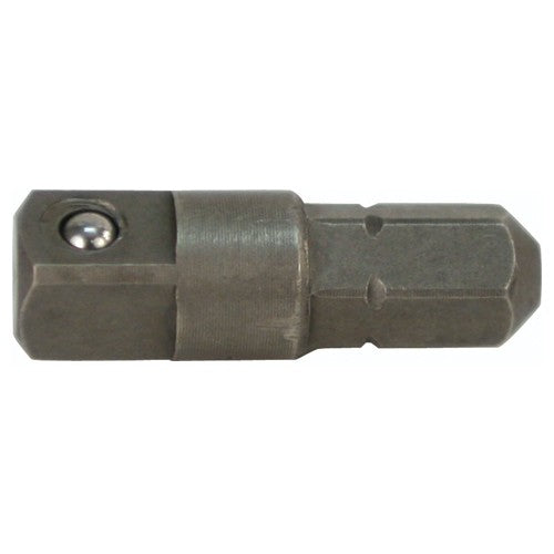 Hex to Square 1/4″ Socket Bit Adapter 3/8″ Drive 1/4″ Bit 30 mm Overall Length - Americas Industrial Supply