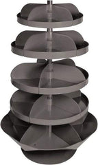 Durham - 2,650 Lb Capacity, 22" Deep x 65-3/4" High, Rotating Bin Rack - 1 Side, Gray Steel Bins - Americas Industrial Supply